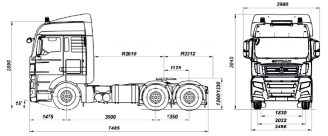 Фотография Тягач SITRAK С7Н 6х4 ZZ4256V364HE (ADR)