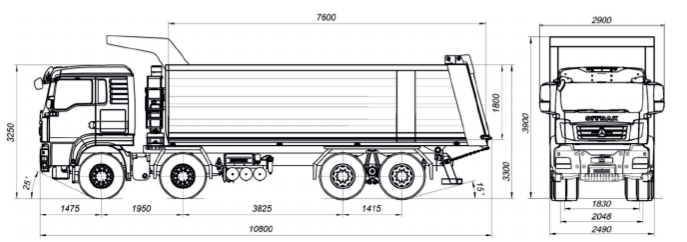Фотография Самосвал SIТRAK С7Н 8x4 ZZ3316V386ME Углевоз V=32мз i=S,92