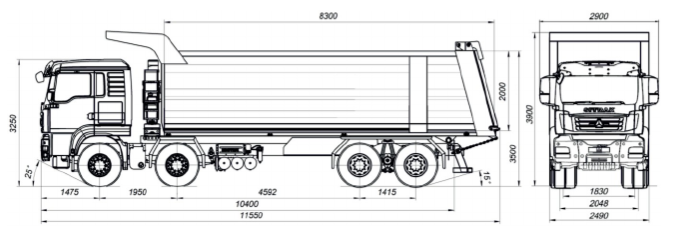 Фотография Самосвал SITRAK С7Н 8х4 ZZ3316V386ME Углевоз V=З2м3 i=S.92 МКПП