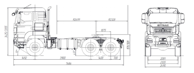 Фотография Тягач SIТRAK С7Н 6х6 ZZ4406V395ME 14.00R20