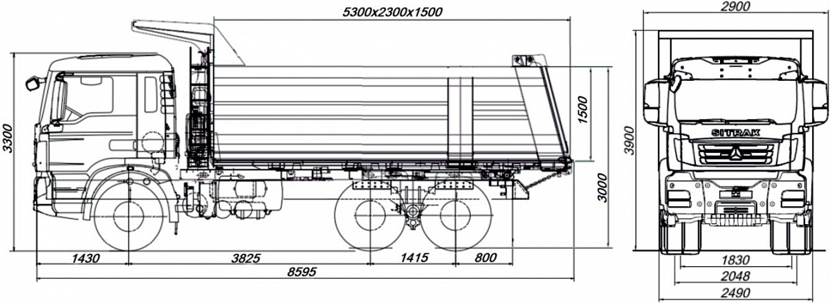 Фотография Самосвал SITRAK С7Н 6х4 18м3 КДМ